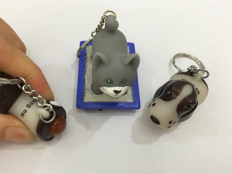 Plastic dog key toy